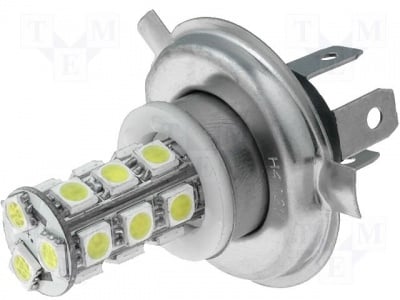 Лампа H4-18WH Лампа LED; бял; H4; 12V; 81lm; Бр.диоди:18